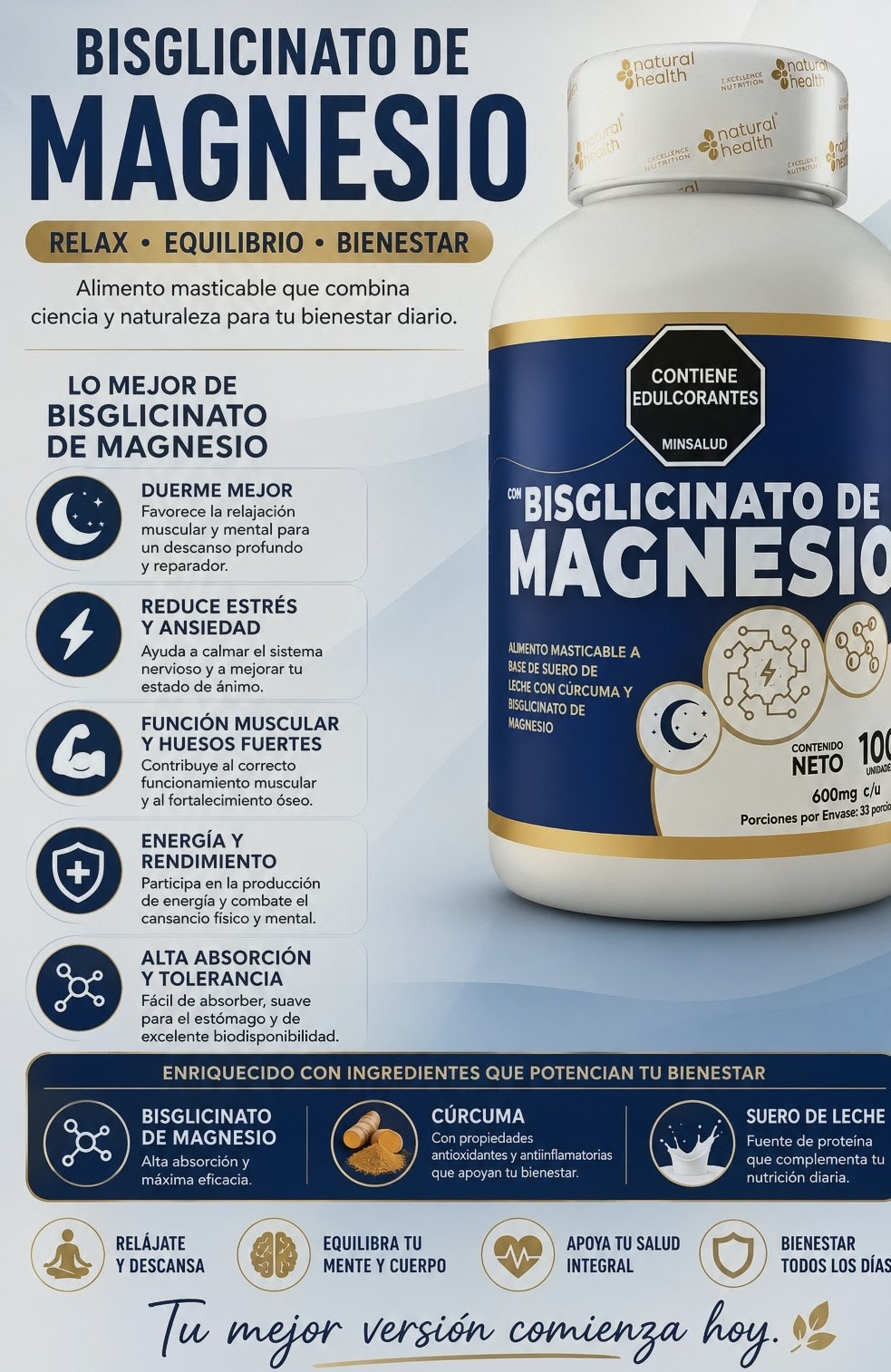 Bisglicinato de Magnesio